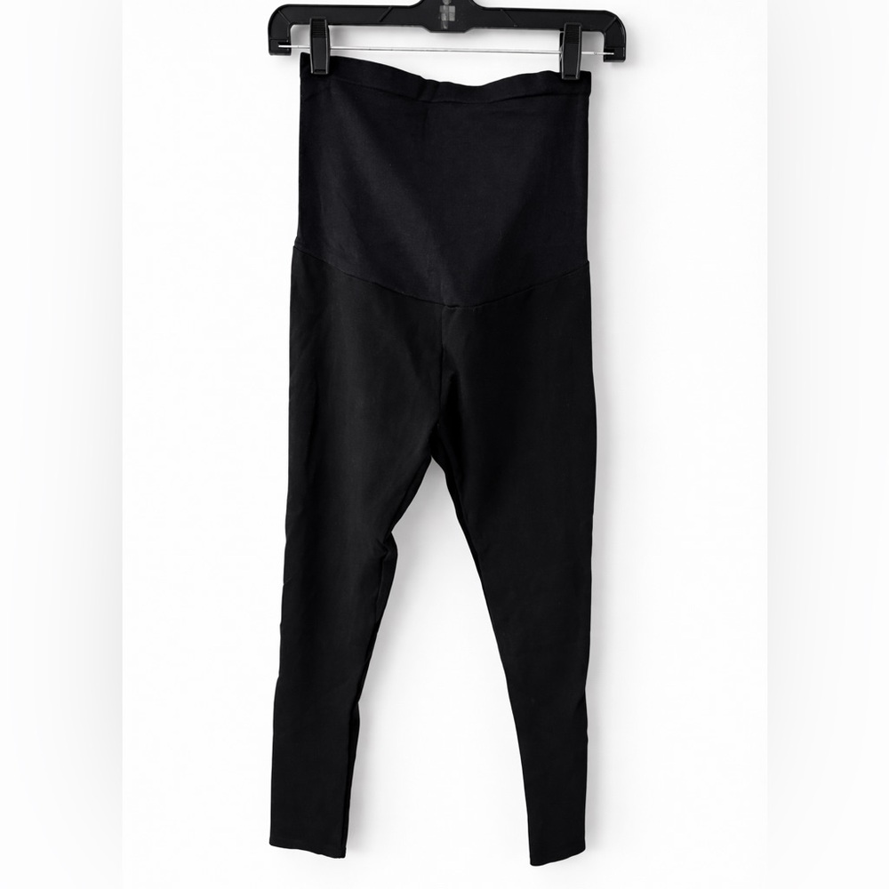 Haute Mama Maternity Black Leggings Small Over Belly Stretch Pregnancy Pants